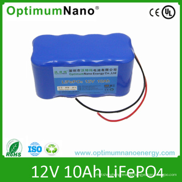 Rechargeable12V 10ah LiFePO4 Battery Pack for UPS